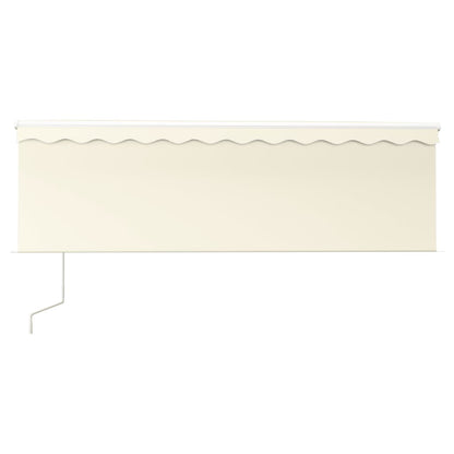 vidaXL Markise Automatisch mit Rollo LED Windsensor 4,5x3 m Creme