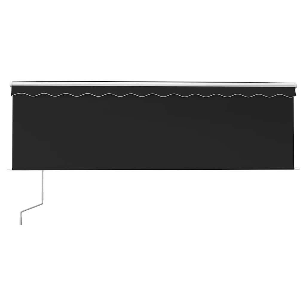 vidaXL Markise Automatisch mit Rollo LED Windsensor 4,5x3m Anthrazit