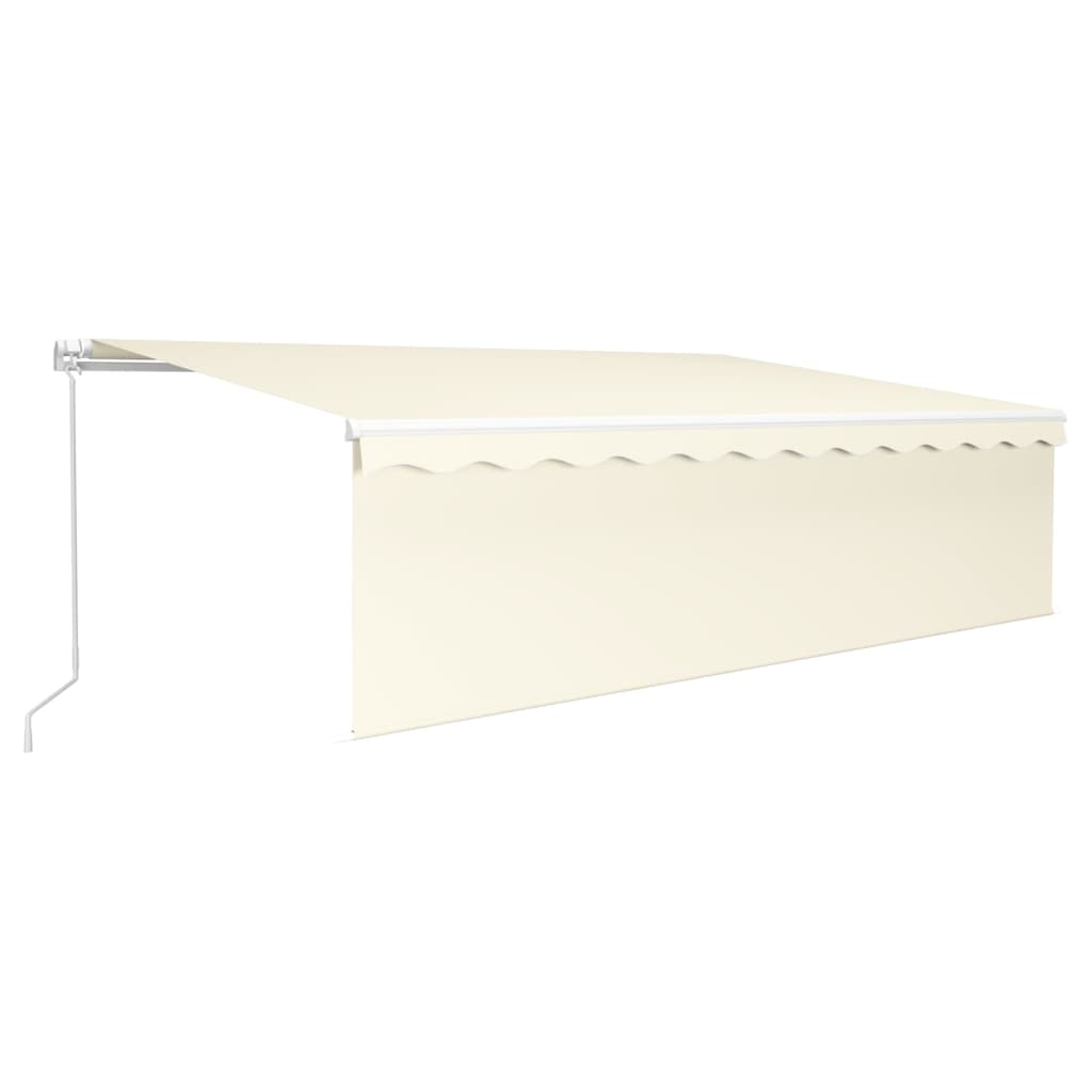 vidaXL Markise Manuell Einziehbar mit Rollo 5x3 m Creme