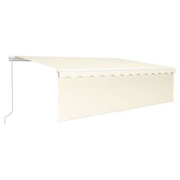 vidaXL Markise Manuell Einziehbar mit Rollo 5x3 m Creme