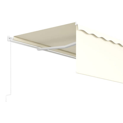 vidaXL Markise Manuell Einziehbar mit Rollo 5x3 m Creme