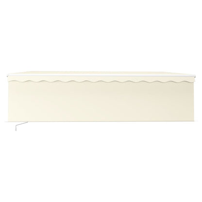 vidaXL Markise Manuell Einziehbar mit Rollo & LED 5x3 m Creme