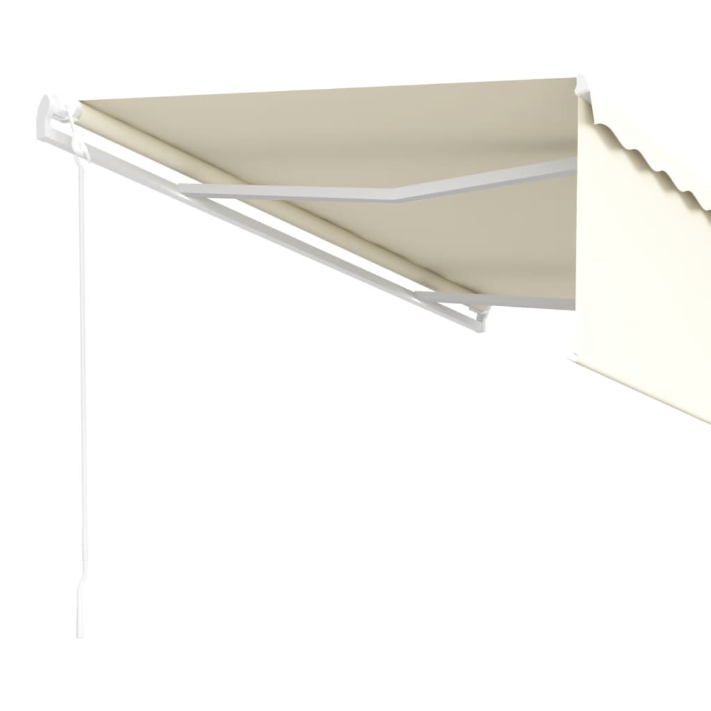 vidaXL Markise Automatisch Einziehbar mit Volant 5x3 m Creme
