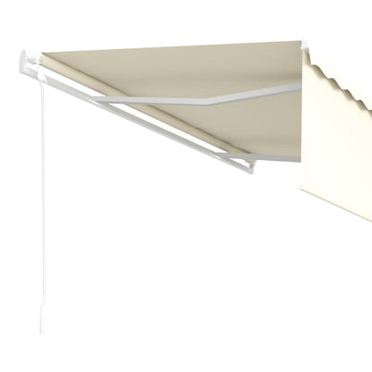 vidaXL Markise Automatisch Einziehbar mit Volant 5x3 m Creme