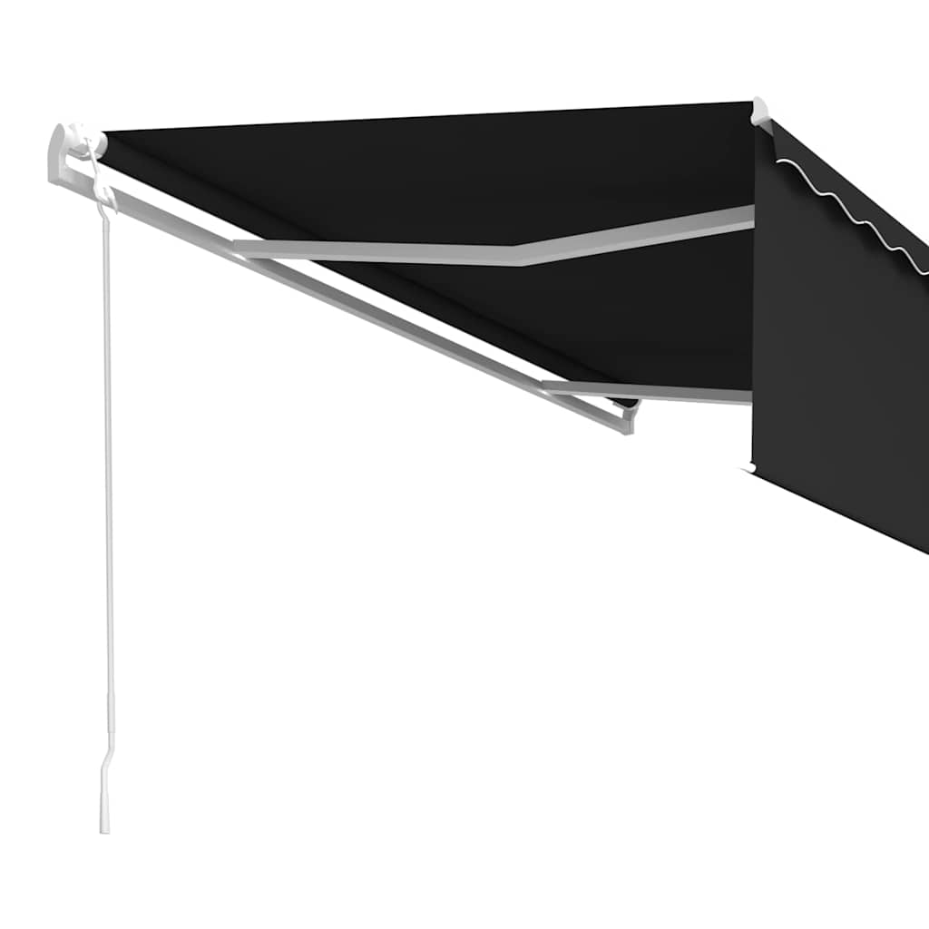 vidaXL Markise Automatisch Einziehbar mit Volant 5x3 m Anthrazit