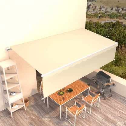 vidaXL Markise Manuell Einziehbar mit Rollo 6x3 m Creme
