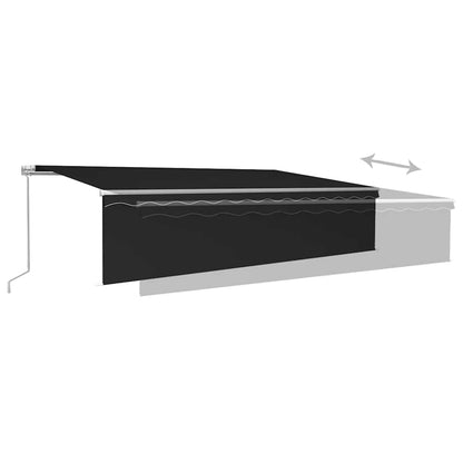 vidaXL Markise Manuell Einziehbar mit Rollo 6x3 m Anthrazit