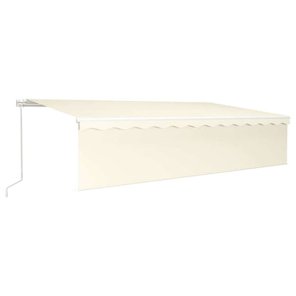 vidaXL Markise Manuell Einziehbar mit Rollo & LED 6x3 m Creme