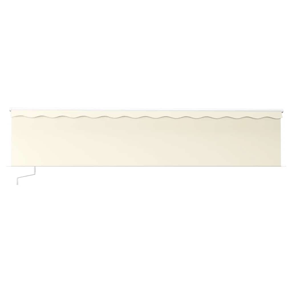 vidaXL Markise Manuell Einziehbar mit Rollo & LED 6x3 m Creme
