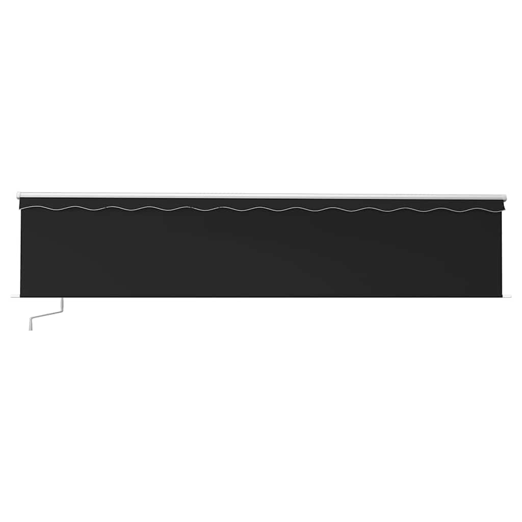 vidaXL Markise Manuell Einziehbar mit Rollo & LED 6x3 m Anthrazit