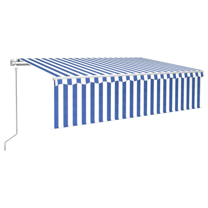 vidaXL Auvent Rétractable Automatique avec Lambrequin 6x3 m Bleu et Blanc