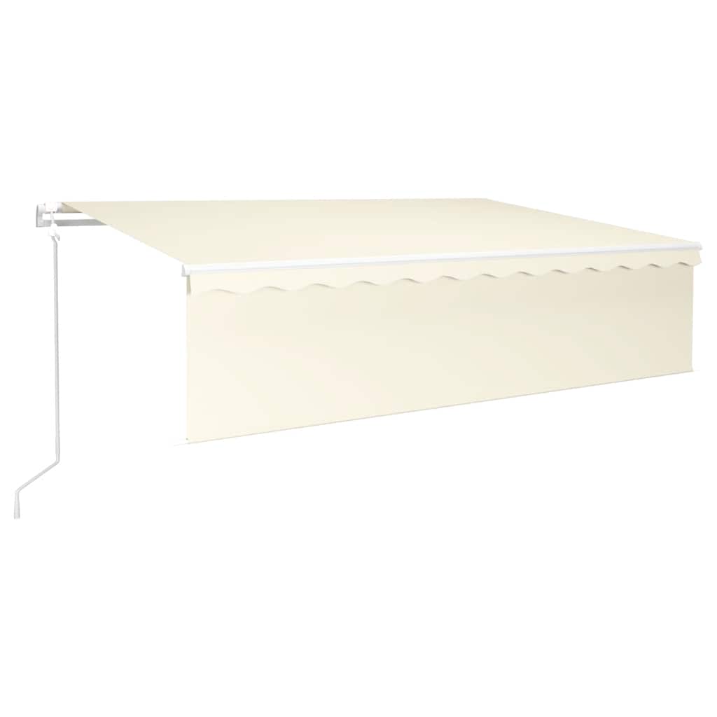 vidaXL Markise Automatisch Einziehbar mit Volant 6x3 m Creme