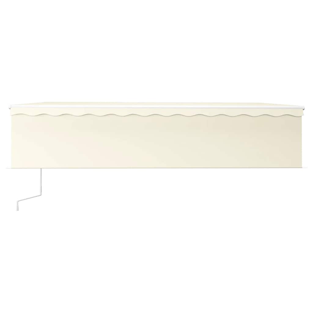vidaXL Markise Automatisch Einziehbar mit Volant 6x3 m Creme