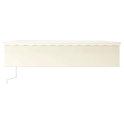 vidaXL Markise Automatisch Einziehbar mit Volant 6x3 m Creme