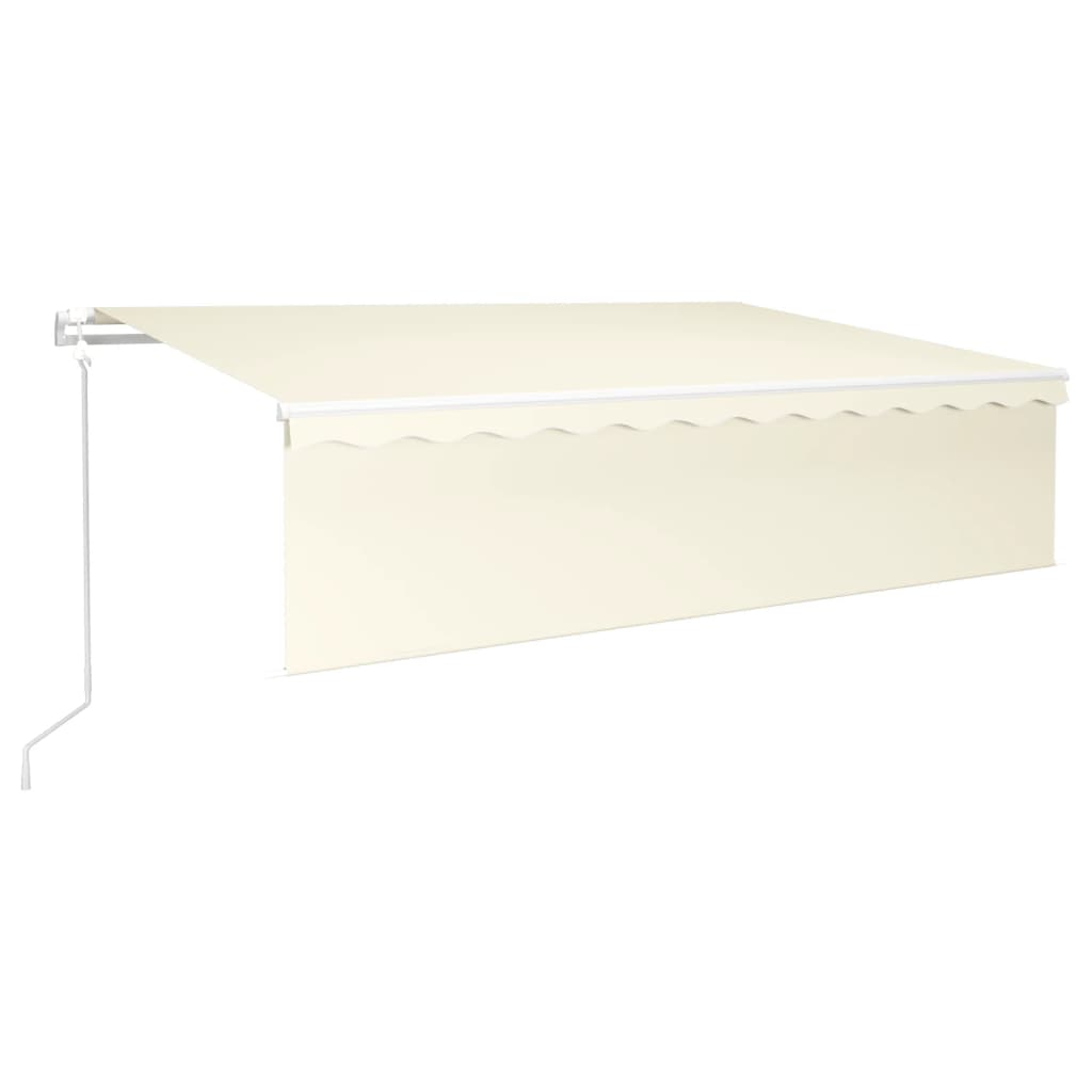vidaXL Markise Automatisch mit Rollo LED Windsensor 6x3 m Creme