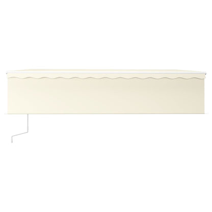 vidaXL Markise Automatisch mit Rollo LED Windsensor 6x3 m Creme