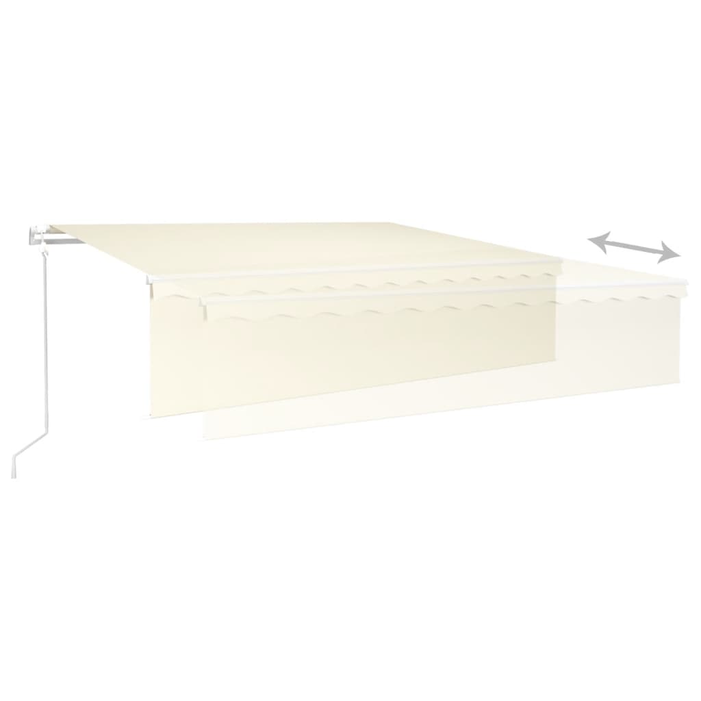vidaXL Markise Automatisch mit Rollo LED Windsensor 6x3 m Creme