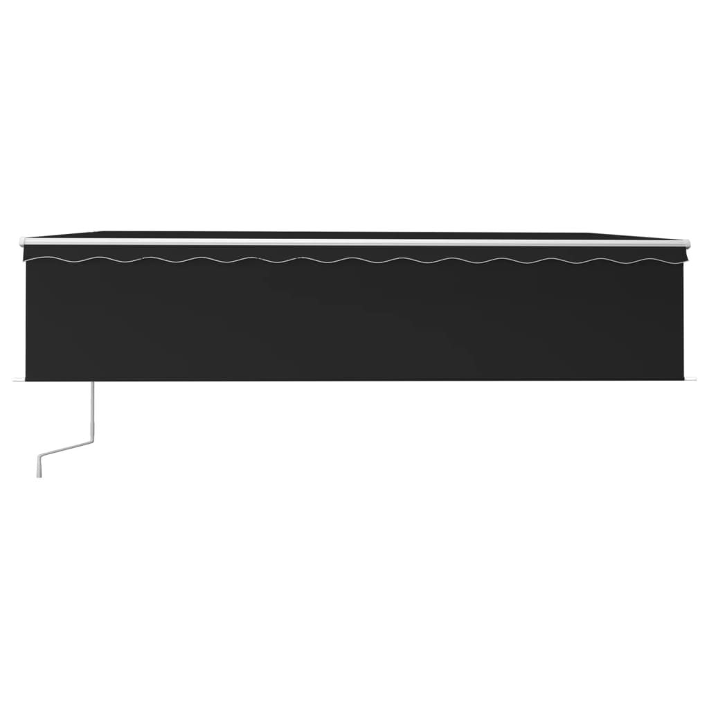 vidaXL Markise Automatisch mit Rollo LED Windsensor 6x3m Anthrazit