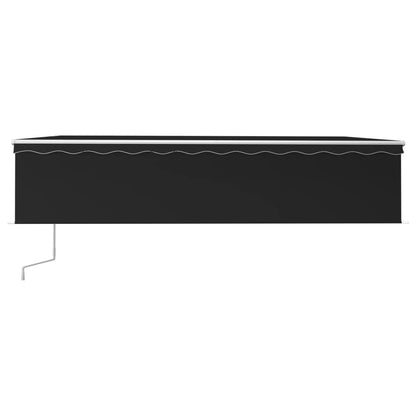 vidaXL Markise Automatisch mit Rollo LED Windsensor 6x3m Anthrazit