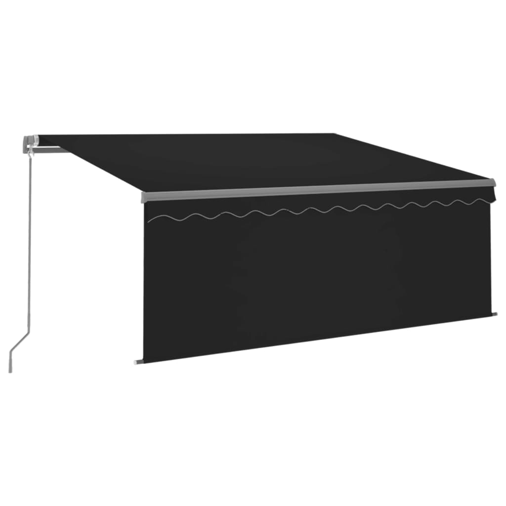 vidaXL Markise Manuell Einziehbar mit Rollo 3x2,5 m Anthrazit