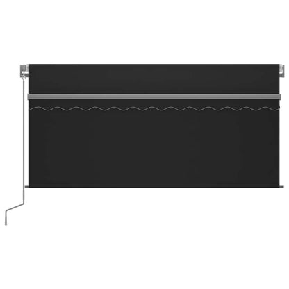 vidaXL Markise Manuell Einziehbar mit Rollo & LED 3x2,5 m Anthrazit