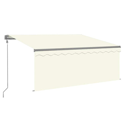 vidaXL Auvent Rétractable Automatique avec Lambrequin 3x2,5 m Crème