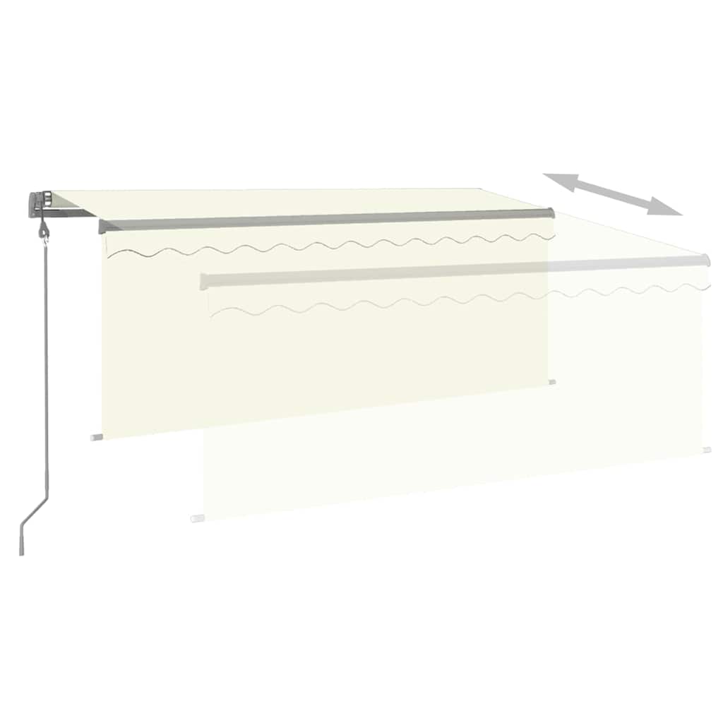 vidaXL Auvent Rétractable Automatique avec Lambrequin 3x2,5 m Crème