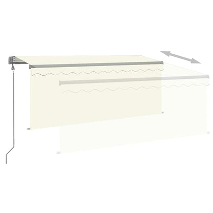 vidaXL Auvent Rétractable Automatique avec Lambrequin 3x2,5 m Crème