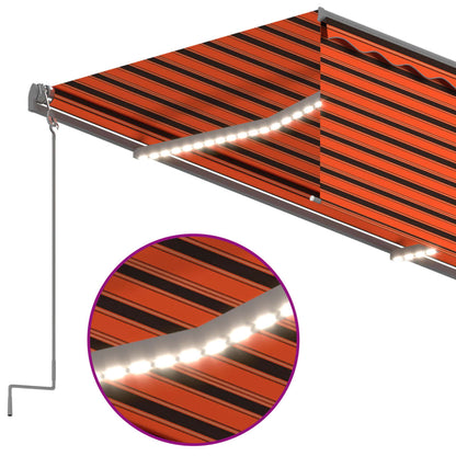 vidaXL Markise Automatisch mit Rollo LED Windsensor 3x2,5m
