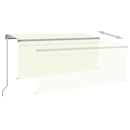vidaXL Store manuel rétractable avec auvent 3,5x2,5 m Crème