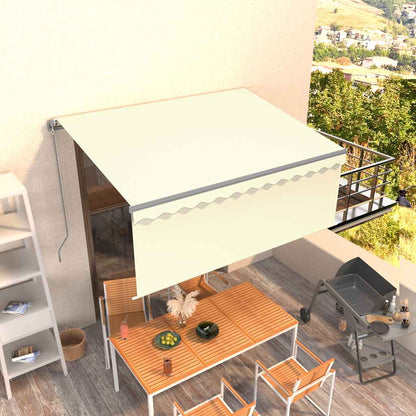 vidaXL Store manuel rétractable avec auvent 3,5x2,5 m Crème