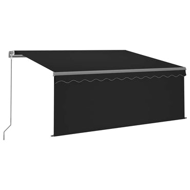 vidaXL Store banne manuel enroulable avec auvent 3,5x2,5 m Anthracite