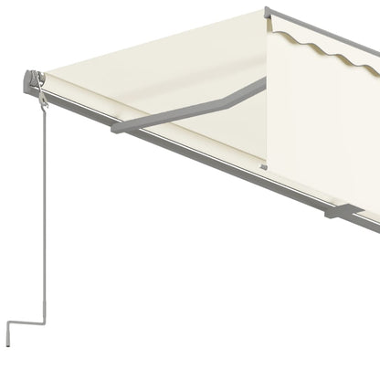 vidaXL Auvent rétractable automatique avec lambrequin 3,5x2,5 m Crème