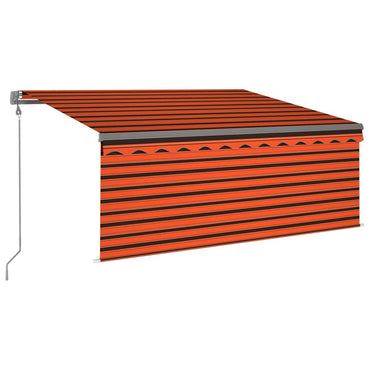 vidaXL Store banne automatique avec lambrequin et capteur de vent à LED 3,5x2,5 m