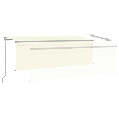 vidaXL Markise Manuell Einziehbar mit Rollo 4x3 m Creme