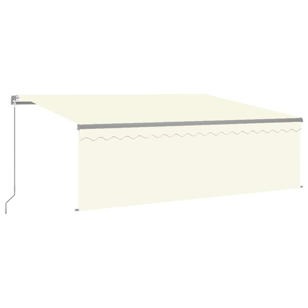 vidaXL Markise Manuell Einziehbar mit Rollo 4,5x3 m Creme
