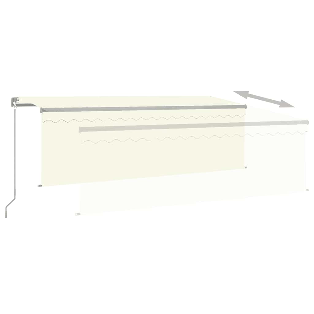vidaXL Markise Manuell Einziehbar mit Rollo 4,5x3 m Creme