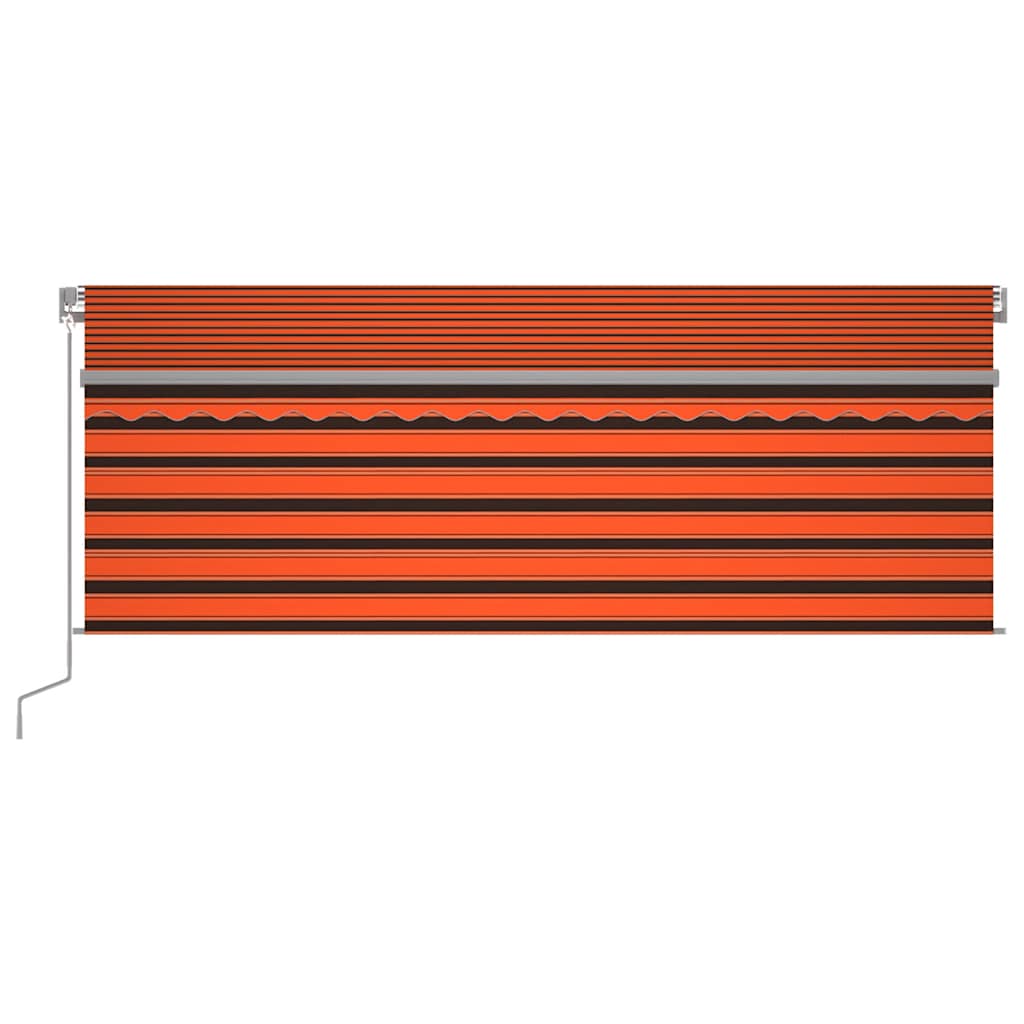 vidaXL Store banne manuel à enrouleur 4,5x3 m Orange Marron