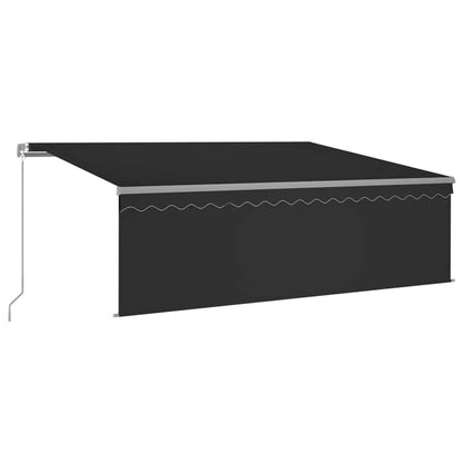 vidaXL Auvent Rétractable Manuel avec Store & LED 4,5x3 m Anthracite