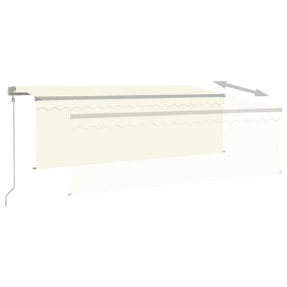vidaXL Markise Automatisch Einziehbar mit Volant 4,5x3 m Creme