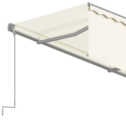 vidaXL Markise Automatisch Einziehbar mit Volant 4,5x3 m Creme