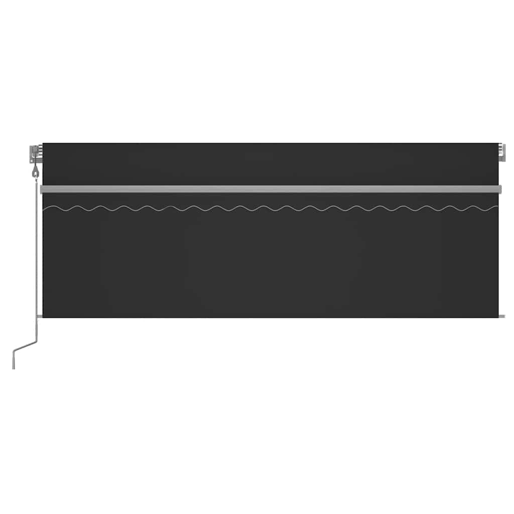 vidaXL Store banne rétractable automatique avec lambrequin 4,5x3 m anthracite