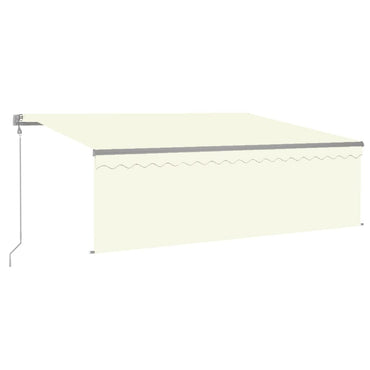 vidaXL Markise Automatisch mit Rollo LED Windsensor 4,5x3 m Creme