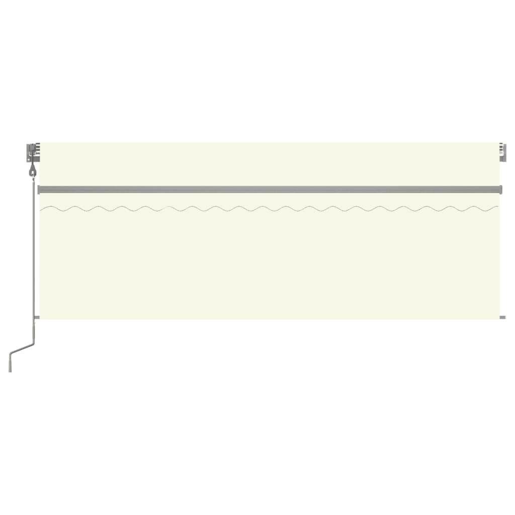 vidaXL Markise Automatisch mit Rollo LED Windsensor 4,5x3 m Creme