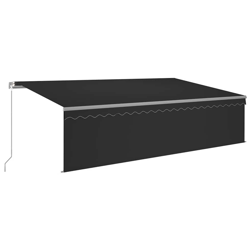 Store manuel rétractable vidaXL avec auvent 5x3 m anthracite