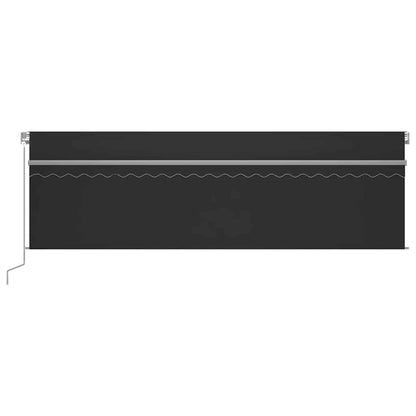 Store manuel rétractable vidaXL avec auvent 5x3 m anthracite