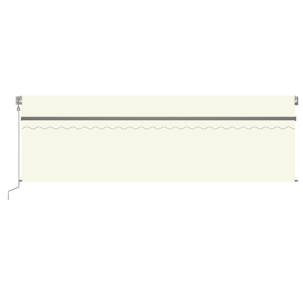 vidaXL Markise Automatisch Einziehbar mit Volant 5x3 m Creme