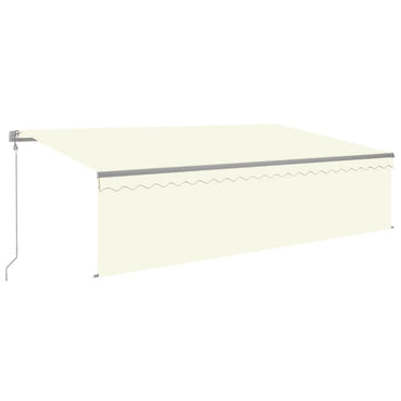 vidaXL Markise Automatisch mit Rollo LED Windsensor 5x3 m Creme