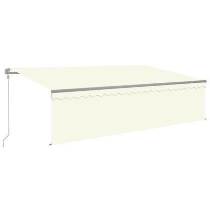 vidaXL Markise Automatisch mit Rollo LED Windsensor 5x3 m Creme