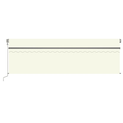 vidaXL Markise Automatisch mit Rollo LED Windsensor 5x3 m Creme